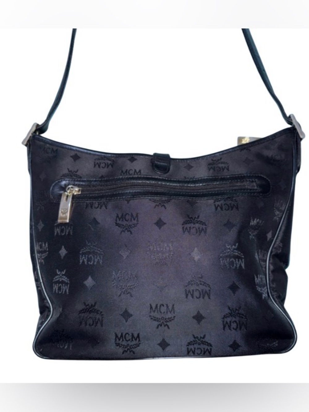 MCM shoulder hobo in black monogram jacquard bag - Picture 2 of 11